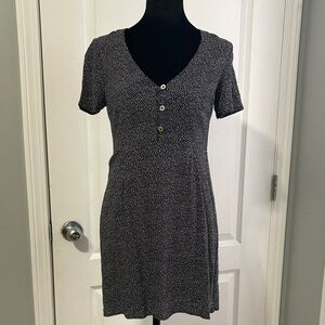 Twik Monochrome Buttoned Mini Dress